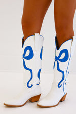 UK BLUE BOW BOOTS