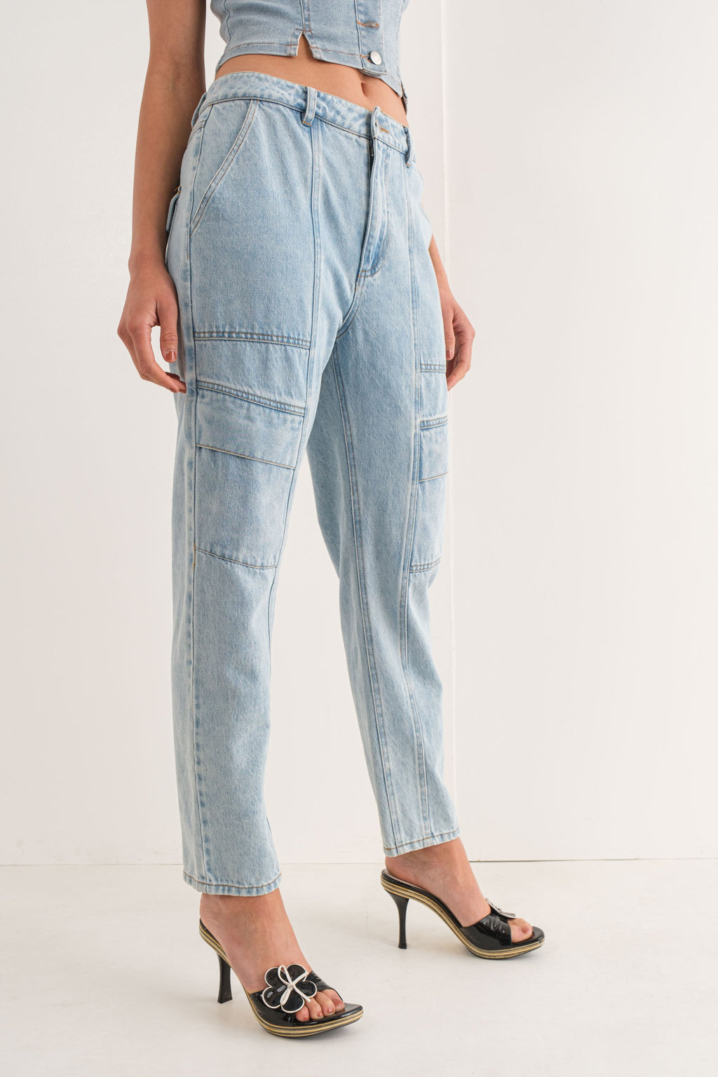 CARGO DENIM PANTS