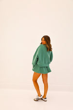 FLARE SWEAT SET IN GREEN