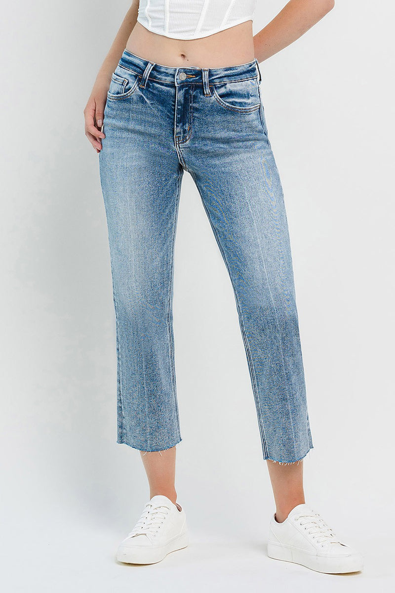 HIGH RISE STRAIGHT LEG DENIM