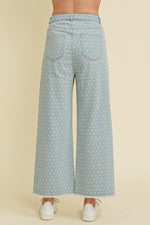 POLKA DOT WIDE LEG JEANS