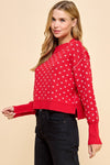 HEART CROPPED SWEATER