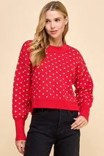 HEART CROPPED SWEATER