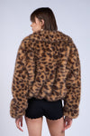 FAUX FUR LEOPARD COAT