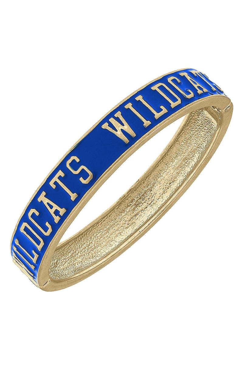 BLUE AND GOLD WILDCAT HINGE BRACELET