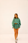 FLARE SWEAT SET IN GREEN