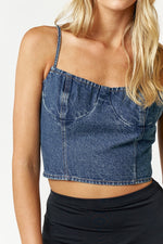 DENIM CORSET CAMI