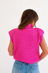 SKY PINK KNIT SWEATER VEST