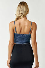 DENIM CORSET CAMI