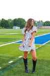 BLACK AND WHITE STRIPED FOOTBALL DRESS