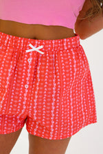 BOW STRIPE BOXER SHORTS