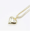 CRYSTAL PUFFY HEART NECKLACE