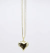 CRYSTAL PUFFY HEART NECKLACE