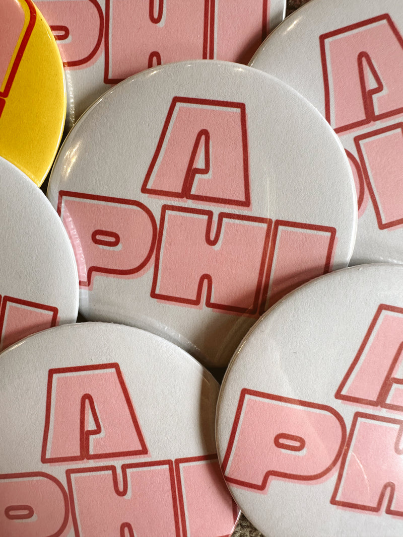 ALPHA PHI BUTTON PIN