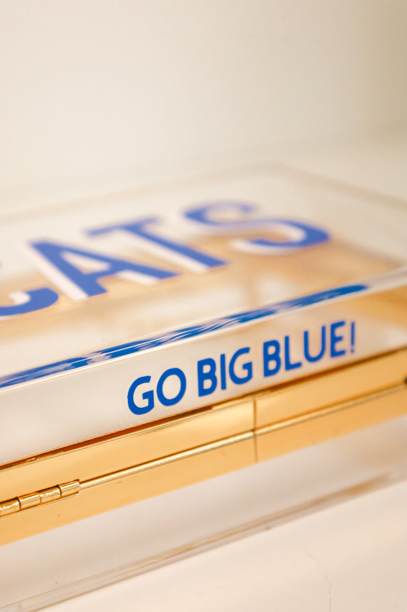 GO BIG BLUE CLEAR BOX BAG