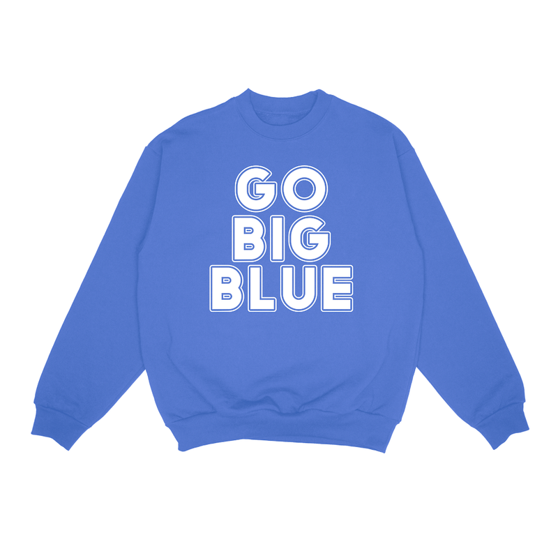 GO BIG BLUE CUSTOM CREWNECK