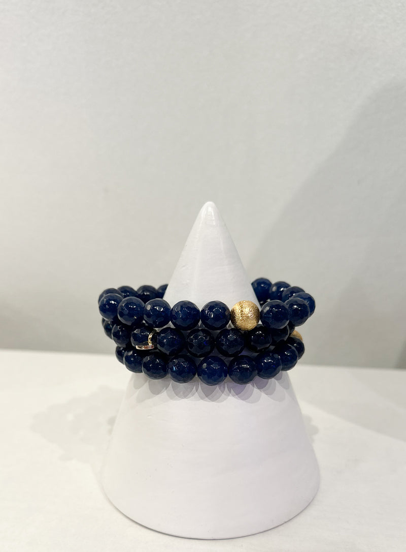 BLUE BEADED BRACELET