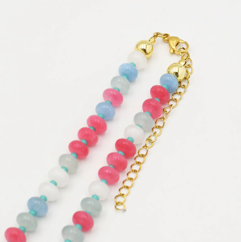 CORAL GEMSTONE NECKLACE