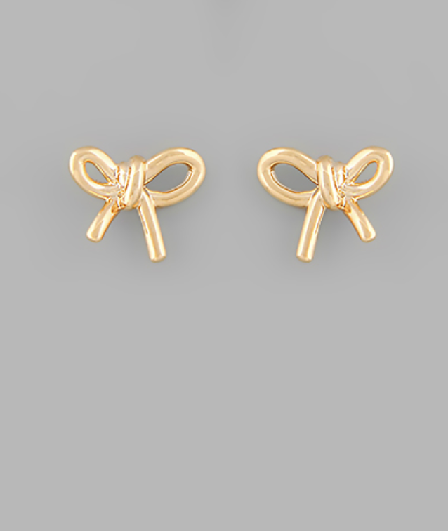 GOLD BOW EARRINGS