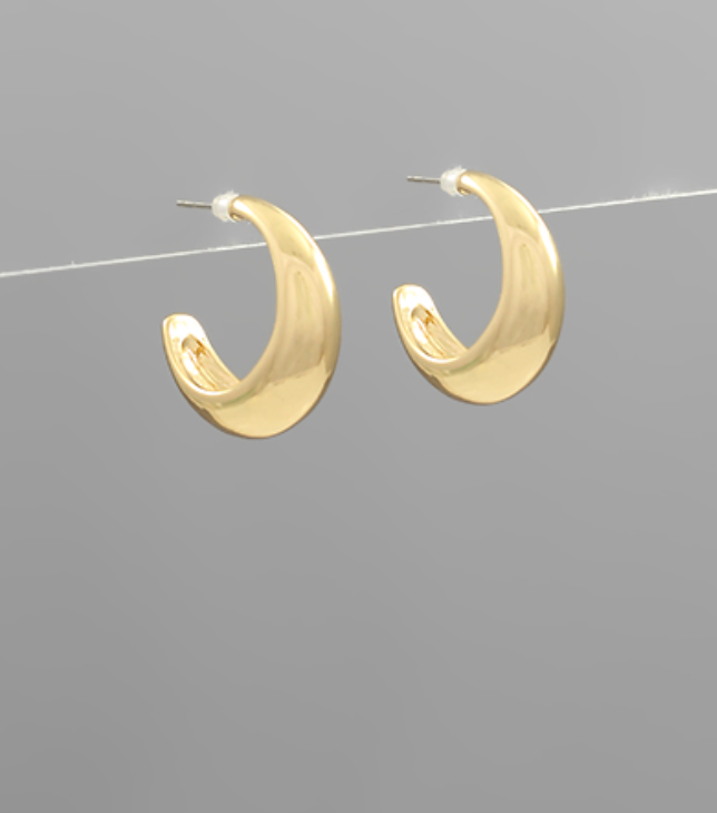 GOLD CRESCENT HOOPS