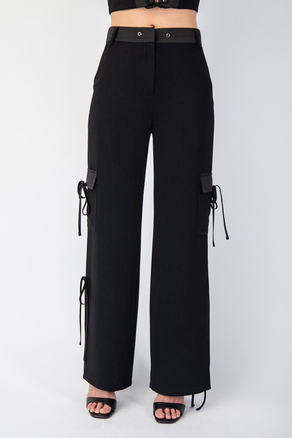 SIDE SLIT TIE PANTS