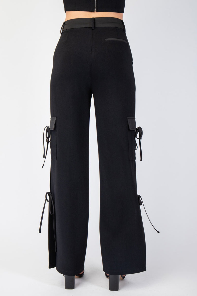 SIDE SLIT TIE PANTS