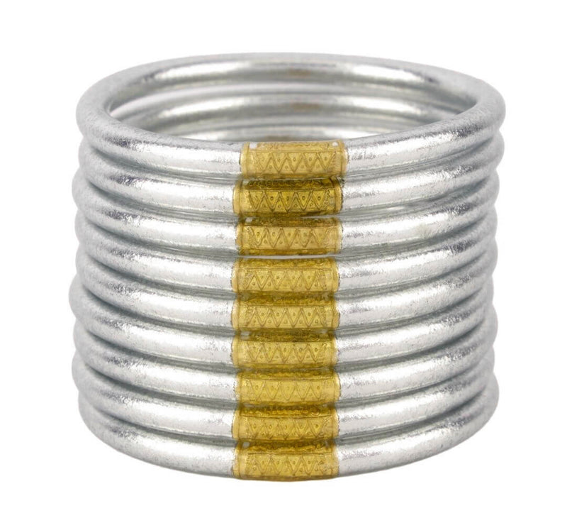 SILVER ALL WEATHER BANGLES | BUDHAGIRL