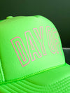 DAY OFF TRUCKER IN NEON GREEN/PINK