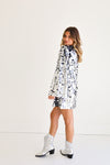 BERTIE SEQUIN SHORT DRESS IN SILVER DISCO | BUDDY LOVE