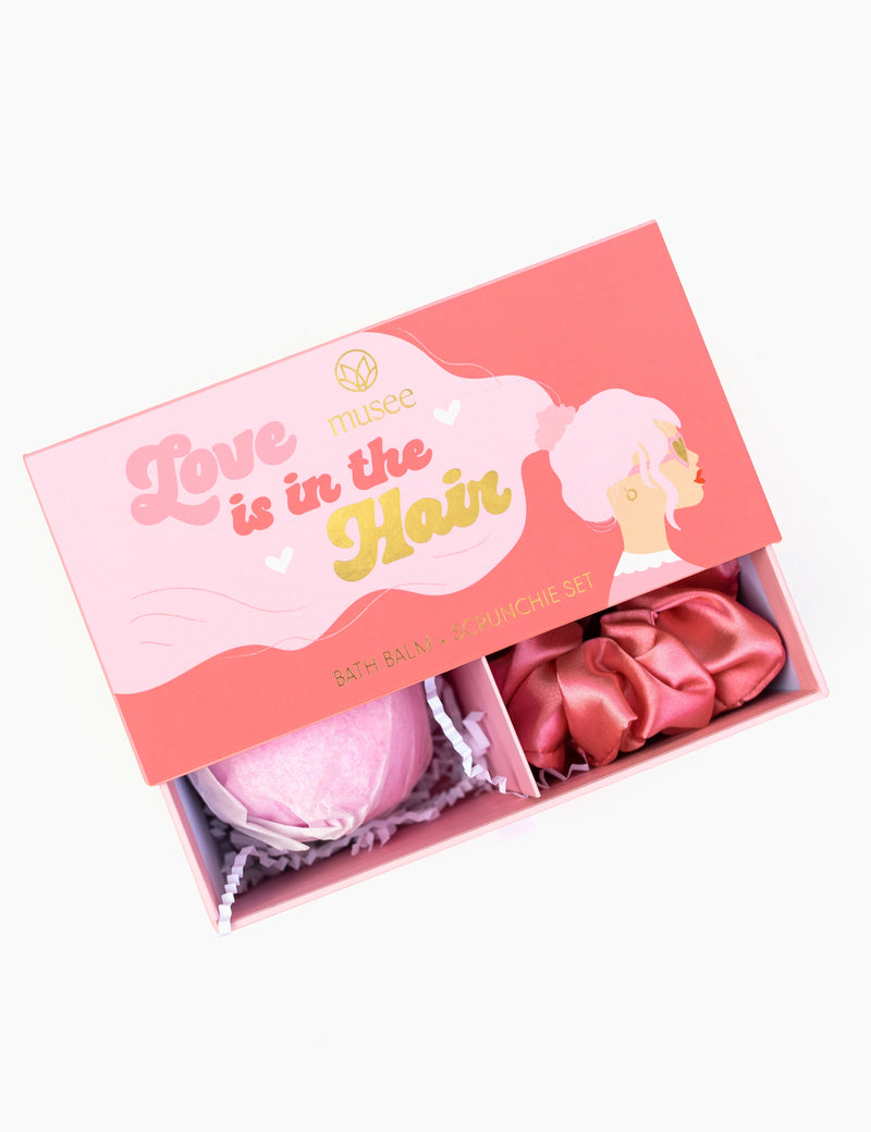 LOVE IS IN THE HAIR BATH BALM + SCRUNCHIES SET